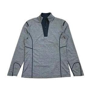 LULULEMON LONG SLEEVE SHIRT SMALL S MENS BLUE RUNNING 1/4 ZIP REFLECTIVE JACKET